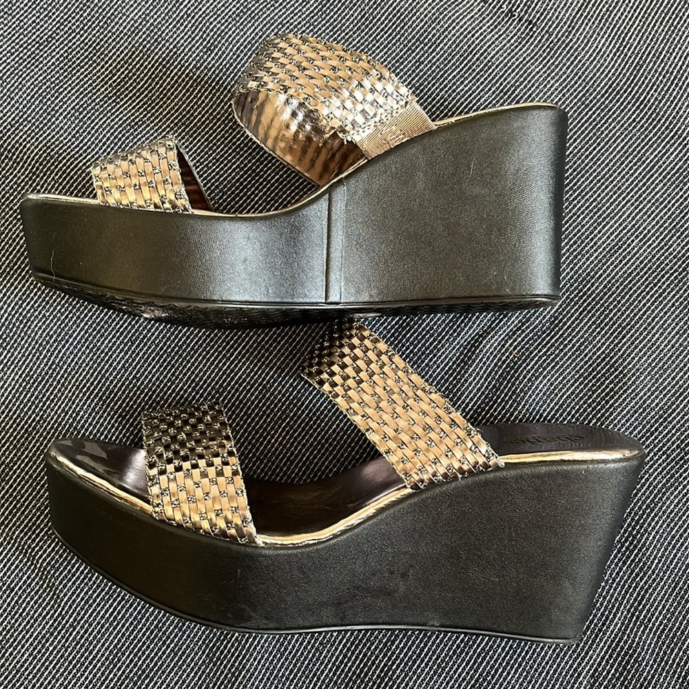 Silver Platform Sandals - Charles by Charles David WM 9